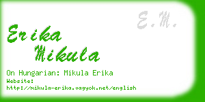 erika mikula business card